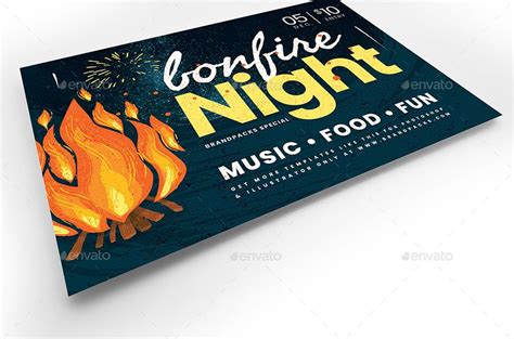 Bonfire Night Flyer Template | Flyer template, Bonfire night, Flyer