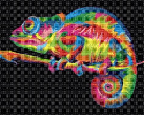 Chameleon Perler Bead Art, Perler Beads, Hama Mini, Aqua Beads, Pixel Pattern, Dots Art ...