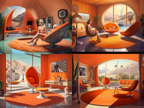 Retro Futurism Art 1960's Wall Art Space Age Wall Decor for Retro Living Room Downloadable ...