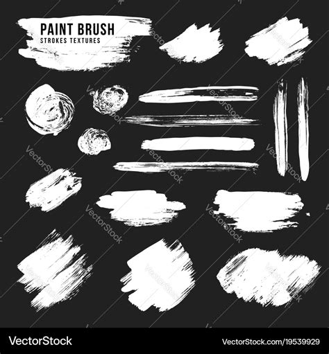 Paint brush strokes texture Royalty Free Vector Image