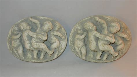 Vintage Cherub Chalkware Wall Plaques with by AcadianaHodgePodge