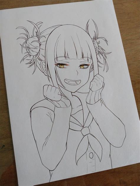 Line art Himiko Toga | Friends sketch, Drawings, Character illustration