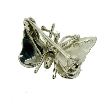 Small Silver Butterfly Brooch - Will Bishop