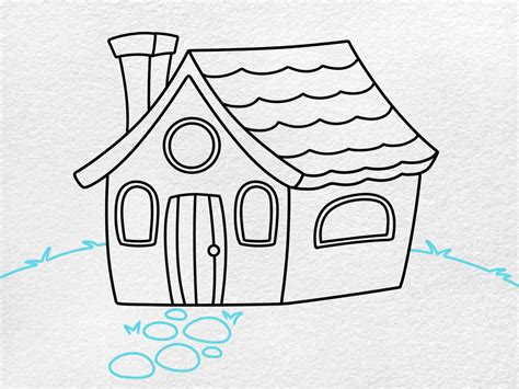 How to Draw a Cartoon House - HelloArtsy