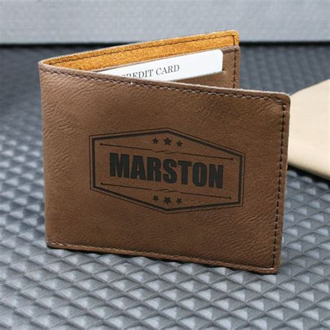 Brown Wallet with Name | Custom Name Wallets for Fathers & Sons