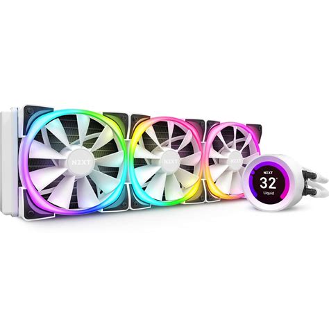 NZXT Kraken Z73 RGB 360mm - RL-KRZ73-RW - AIO RGB CPU Liquid Cooler - RGB 2 120mm Radiator Fans ...