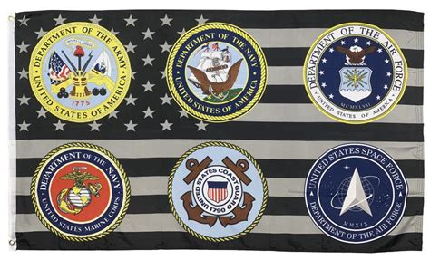 Six Military Branches Memorial 3×5 Flag - I AmEricas Flags