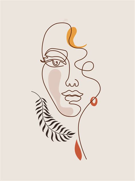 Illustrazione artistiche | Line Art - Face | Europosters