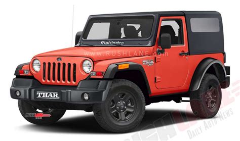 2020 Mahindra Thar SUV production ready render - Based on new spy shots