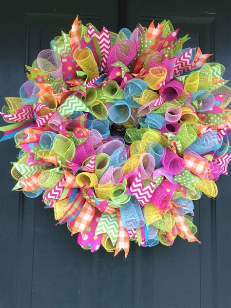 Deco Mesh Ribbon Wreath | Mesh ribbon wreaths, Wreath project, Deco mesh ribbon