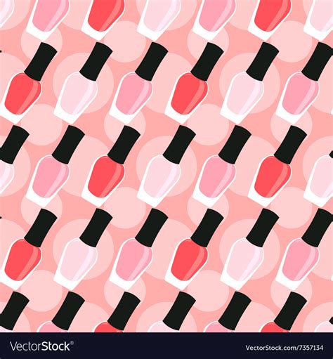 Nail lacquer or polish seamless pattern Royalty Free Vector