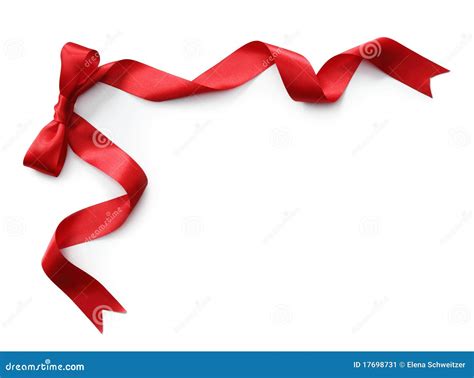 Red Satin Ribbon With Bow Stock Image - Image: 17698731