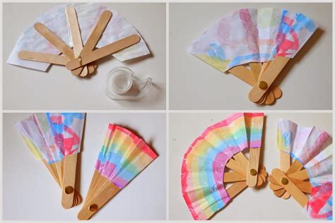 Make a Folding Popsicle Stick Fan | Pink Stripey Socks