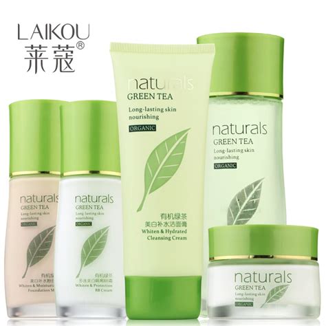 Green tea skin care cosmetics 5 set winter moisturizing foundation liquid bb cream toner facial ...