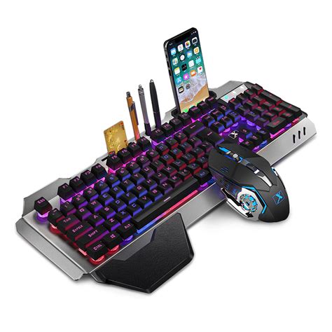 K680 2.4G Wireless Gaming Keyboard & Mouse Set Rechargeable RGB ...