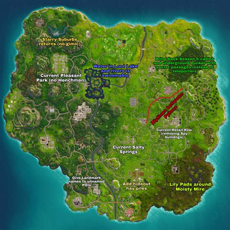 Fortnite Chapter 1 Map With Names