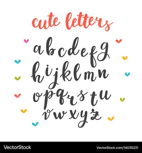 Cute Calligraphy Alphabet