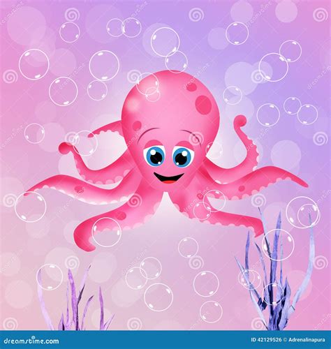 Funny Octopus Stock Illustration - Image: 42129526