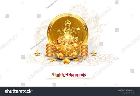 Indian Traditional Dhanteras Puja Festival Poster Stock Illustration 2066394107 | Shutterstock