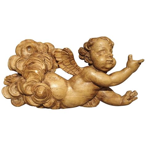 Antique French Hanging Sculpture of Cherub For Sale at 1stDibs