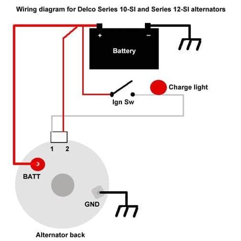 One Wire Alternator Wiring Diagram Chevy | Alternator, Car alternator, Chevy