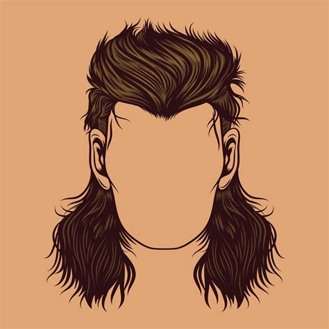 enhanced details of mullet hairstyles 33290394 Vector Art at Vecteezy