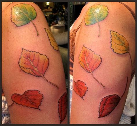 Aspen leaf tattoo | Tattoos, Aspen leaf, Maple leaf tattoo