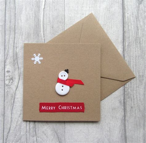 Handmade Snowman Christmas Cards Holiday Card Xmas Card - Etsy