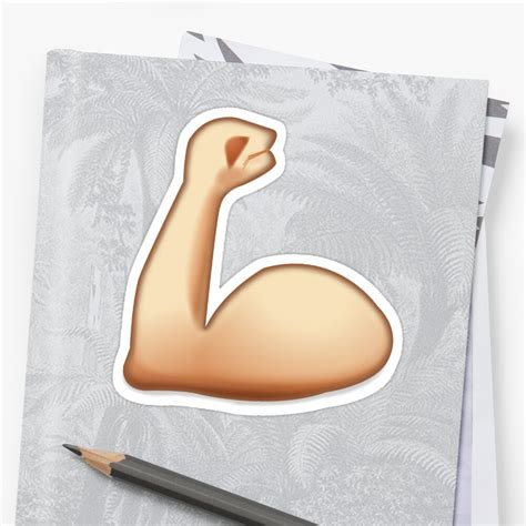 "Flexing Emoji" Sticker by Capri2k | Redbubble