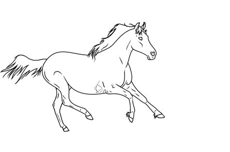 .Galloping Horse Lineart. by Dezzired on DeviantArt