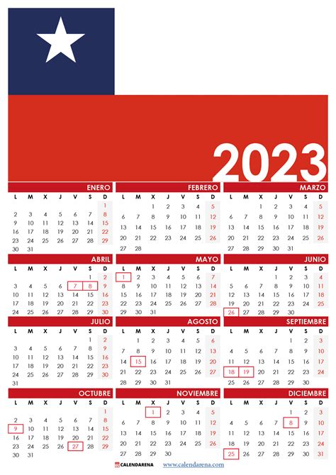 Calendario Chile 2023 Semanas - IMAGESEE