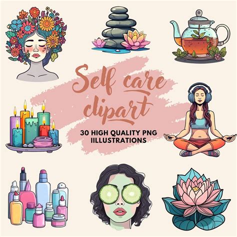 Self Care Clipart. Set of 30 Amazing Illustrations. Digital - Etsy