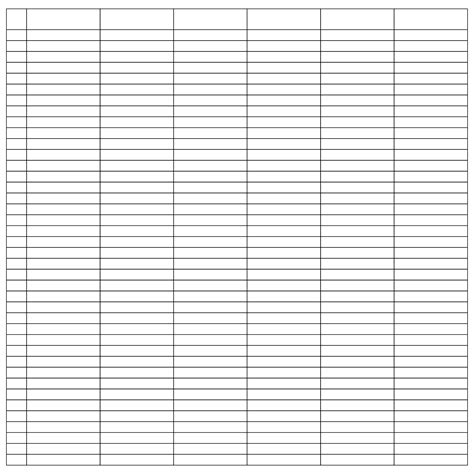 Printable Blank Excel Spreadsheet Template - Printable Templates Free