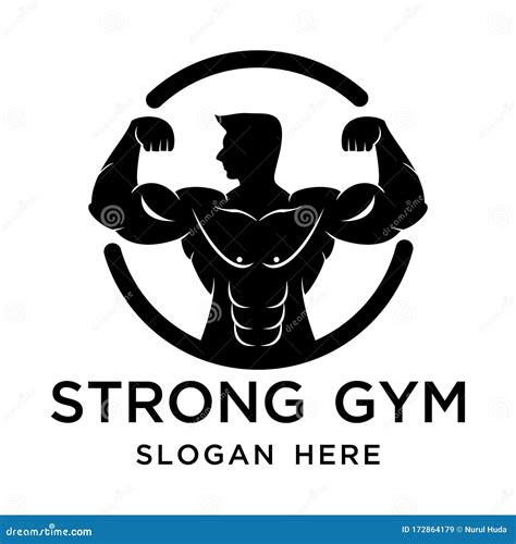 Strong Gym Logo Design Simple Stock Vector - Illustration of modern, bodybuilding: 172864179