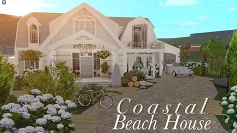 Coastal Beach House Bloxburg Speedbuild 200k *NO LARGE PLOT* + layout - YouTube