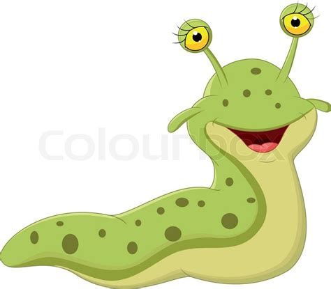 Vector illustration of Cute slug ... | Stock vector | Colourbox