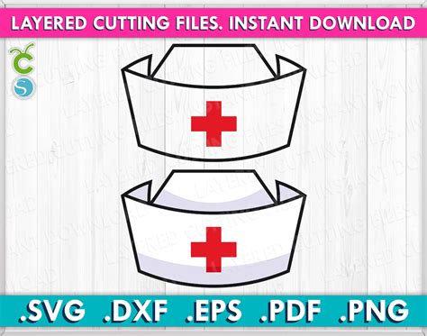 Nurse Hat Svg Nurse Hat Bundle From 6 Svg Dxf Png Files - Etsy