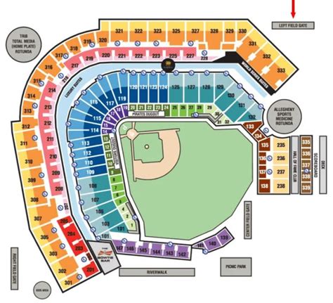 Pnc Park Detailed Seating Chart Rows | Awesome Home