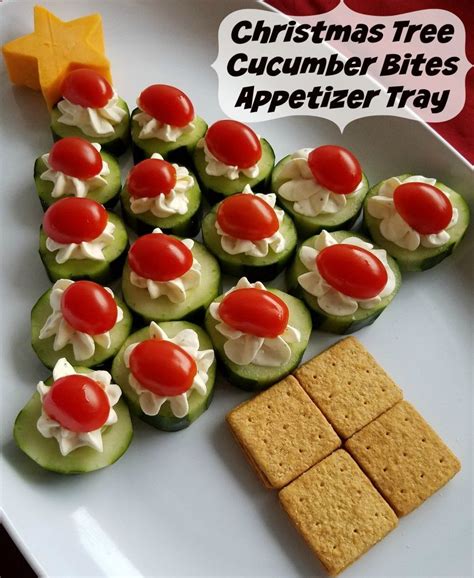 Festive Christmas Tree Cucumber Bites