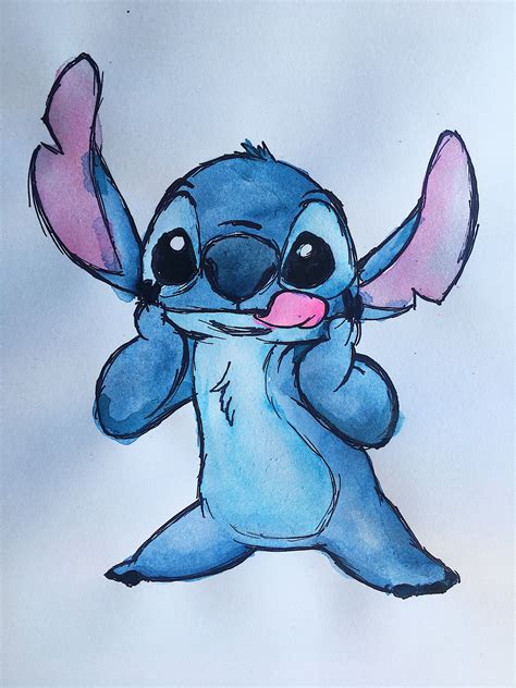 Stitch Watercolor Painting Ideas