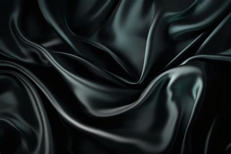 Premium AI Image | A close up of a black silk fabric with a soft wave of light.