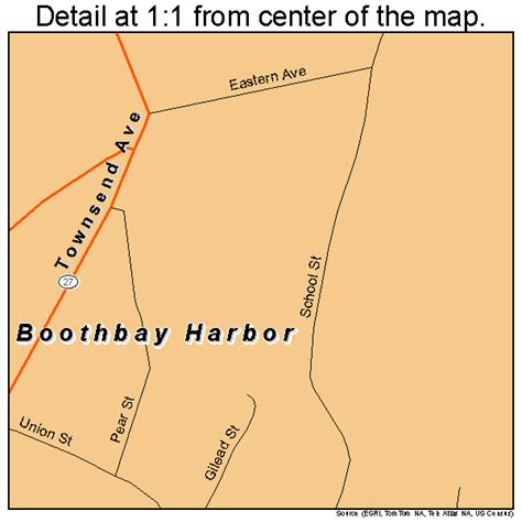 Boothbay Harbor Maine Street Map 2306085