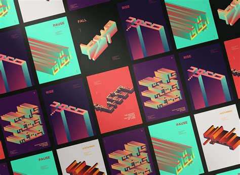 Geometric Typography Posters on Behance