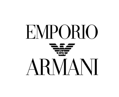 Emporio Armani Logo Brand Clothes Symbol Black Design Fashion Vector ...