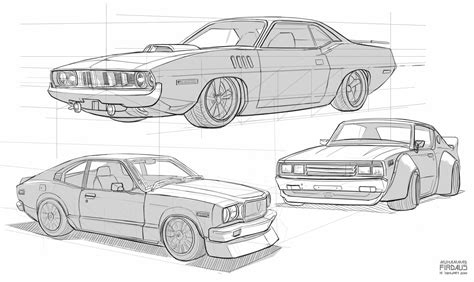 Car Perspective Drawing at PaintingValley.com | Explore collection of Car Perspective Drawing