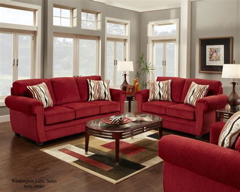 Living room design red sofa | Hawk Haven