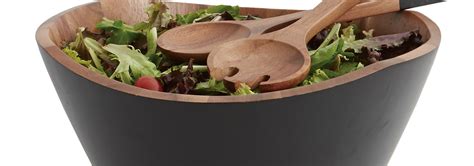 Acacia Wood Salad Bowls & Servers | Woodard & Charles