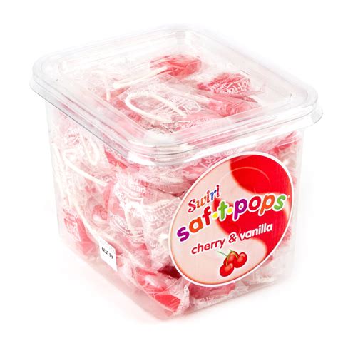 Saf-T-Pops Cherry Vanilla -1.43 LB • Lollipops & Suckers • Bulk Candy ...