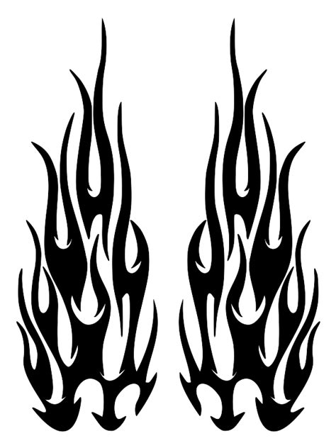 Flames Tattoo Outline - ClipArt Best