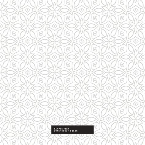 Free Vector | Cute silver floral pattern on a white background